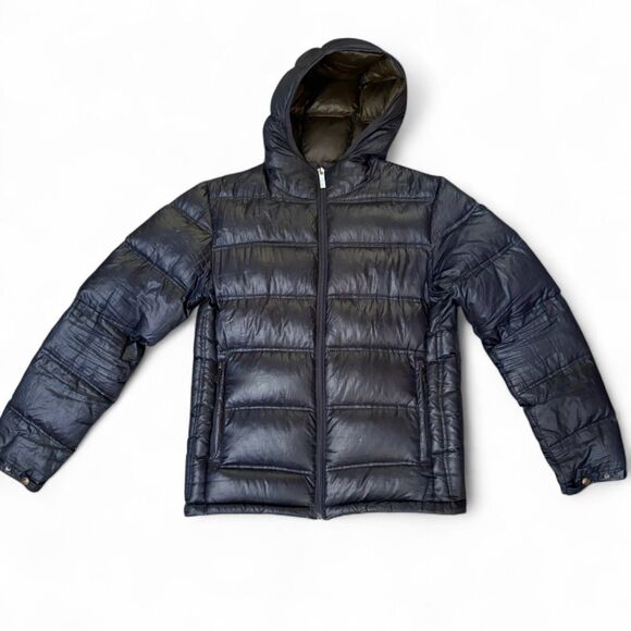 Zara Man Navy Blue, Down Insulated Puffer Jacket with Hood size XL - Picture 1 of 9